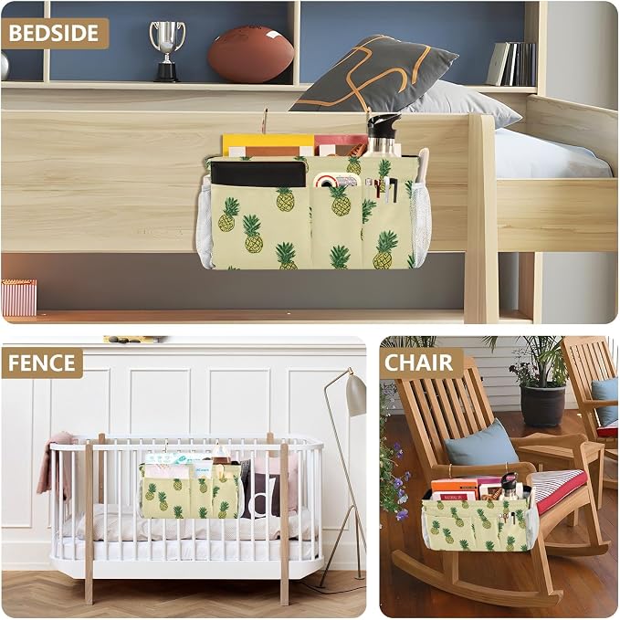 Light Yellow Pineapple01 Bedside Caddy - Image 8