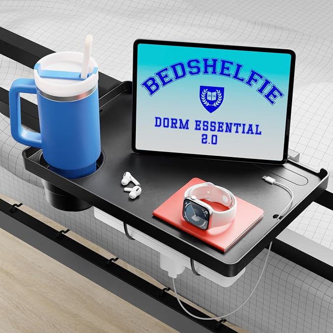 BedShelfie Bedside Shelf for Dorm Room by BedShelfie