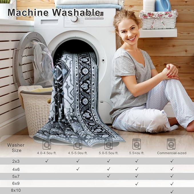 Macgace Washable Vintage Area Rug - Image 8