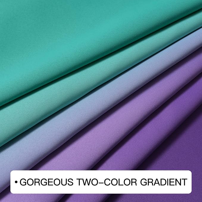 COSVIYA Grommet Ombre Room Darkening Curtains 96 inches Long - Image 6