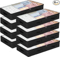 BiCINE 90L Under Bed Storage Containers, 8 Pack Foldable Closet Organizers and by BiCINE