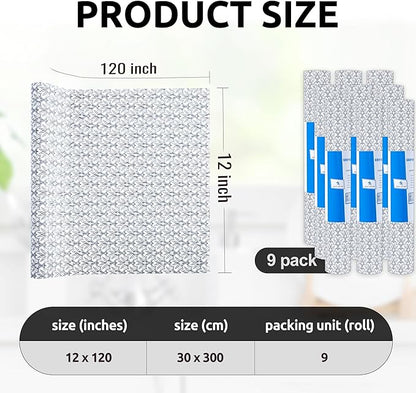 RAY STAR 12X120 Inch Shelf Liner for Kitchen Cabinets, Non-Adhesive Cabinet Liner Washable, PVC Drawer Liner for Dresser Non-Slip Bathroom (Black Floral)(9 Roll)