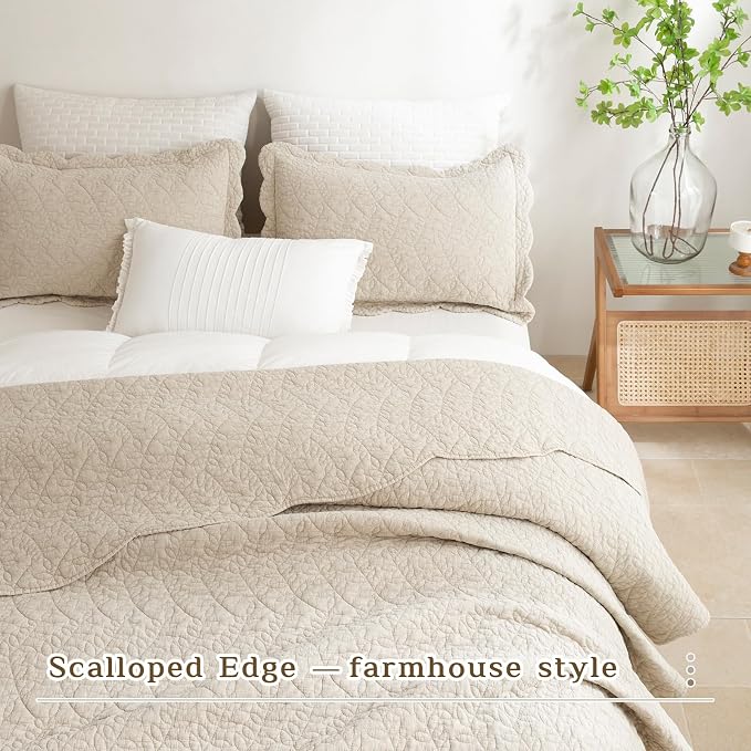 CozyTide Oversized King Quilt 120"x120", Stone-Washed Cotton Oversized King - Image 5