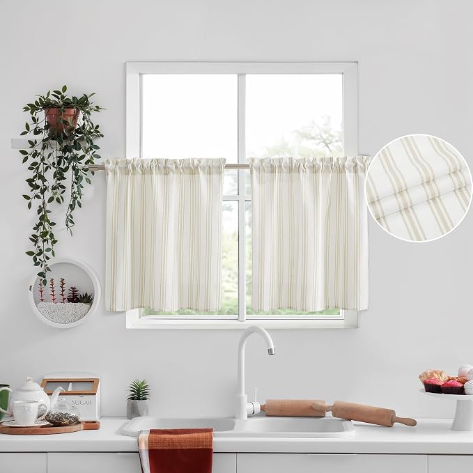 ZJDECOR Cotton Blended Tier Cafe Curtains - Image 8