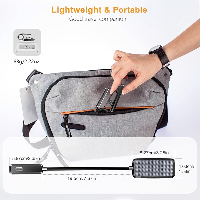 Gritin 2 Pack 9 LED Rechargeable Book Light - Image 8
