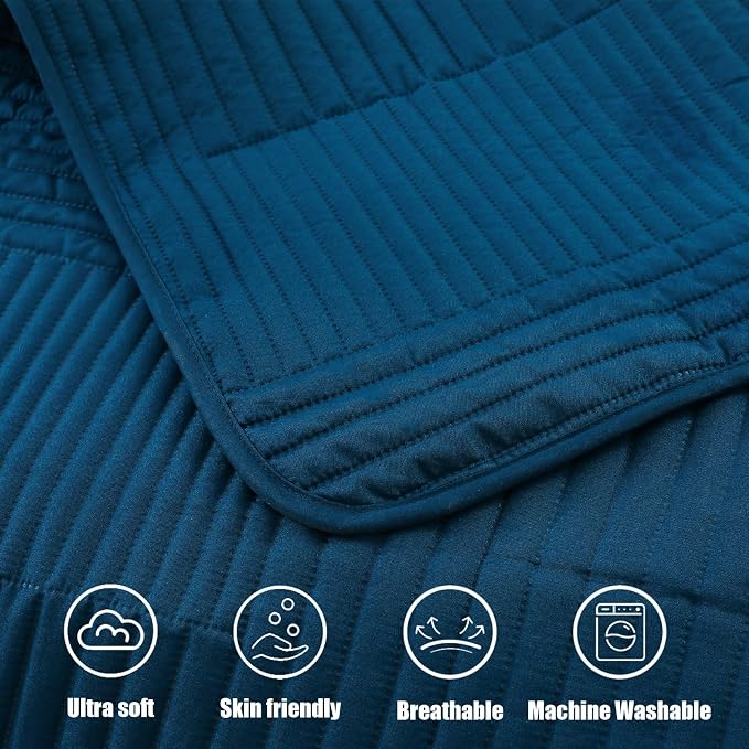 Whale Flotilla Ultra Soft King Quilt Bedding Set, Lightweight - Image 9