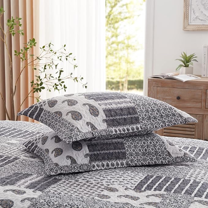 Quilt Set Full/Queen Size 3 Piece Bedspread Coverlet Lightweight Comforter - Image 7