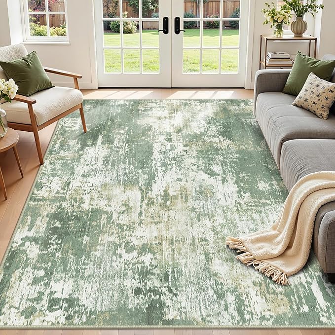 RELEANY Washable 7'x9' Abstract Area Rug by RELEANY