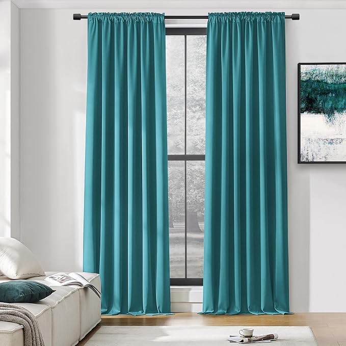 Thermal Room Darkening Draperies Window Curtain Panels by DONREN