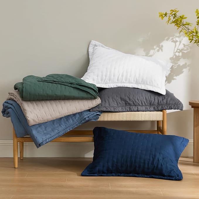 Bedsure Twin/Twin XL Quilt Bedspread, Lightweight Comforter, Charcoal | - Image 8