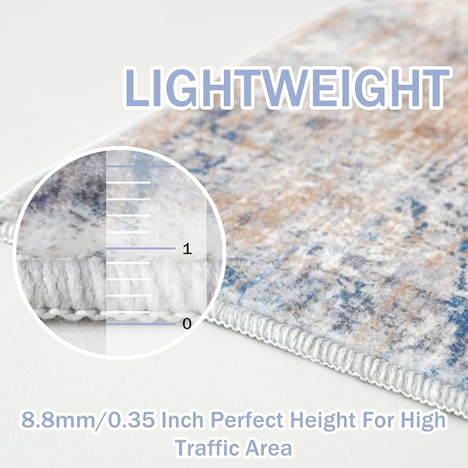 Abstract Area Rug 3x4 Ft Washable Rugs - Image 6