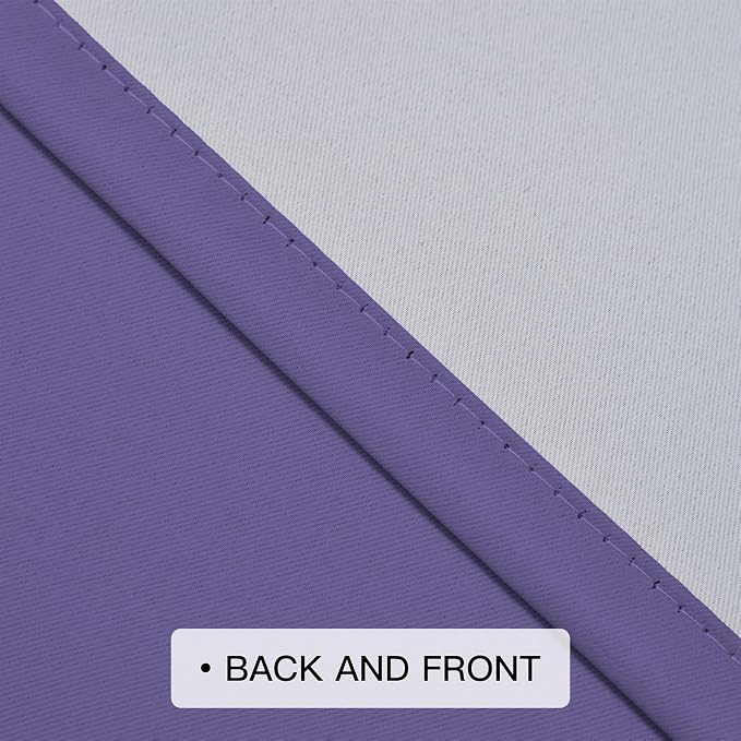 COSVIYA Curtains & Drapes Grommet Ombre Lilac Curtains W52 x L63 Inch | Room - Image 5