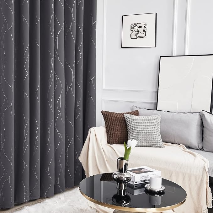 Deconovo Living Room Curtains 108 Inch Long, Thermal Insulated, Room Darkening - Image 9