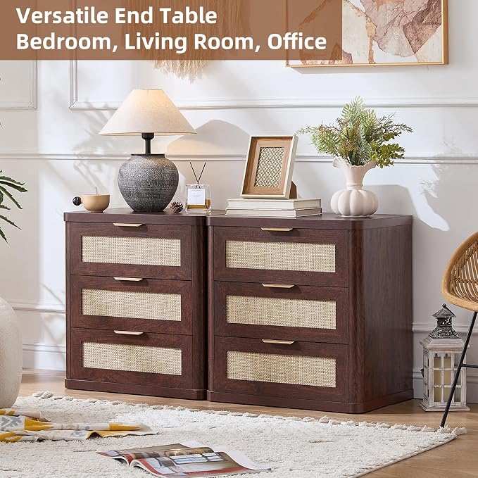 LEYAOYAO Rattan 23" Nightstands - Image 5