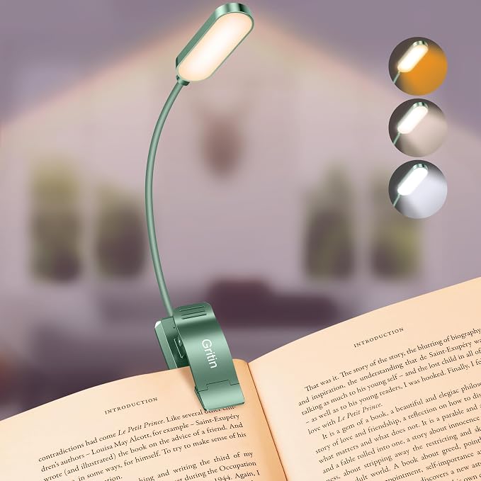 Gritin 16 LED Rechargeable Book Light by Gritin