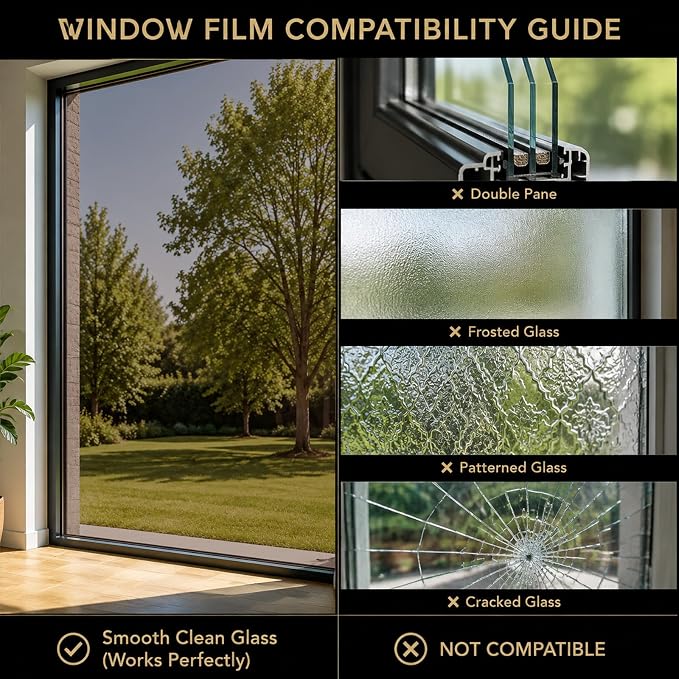 One Way Privacy Window Film Heat Control Mirror Tint 35.4Inx6.5Ft | Reflective - Image 7