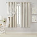 Bujasso Beige 80% Blackout Curtains by Bujasso