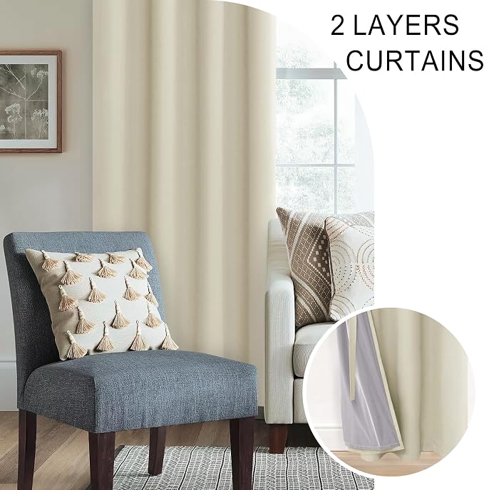 XWZO 100% Blackout Curtains - Image 5