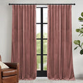 RYB HOME Pink Velvet Curtains 72 inches by RYBHOME