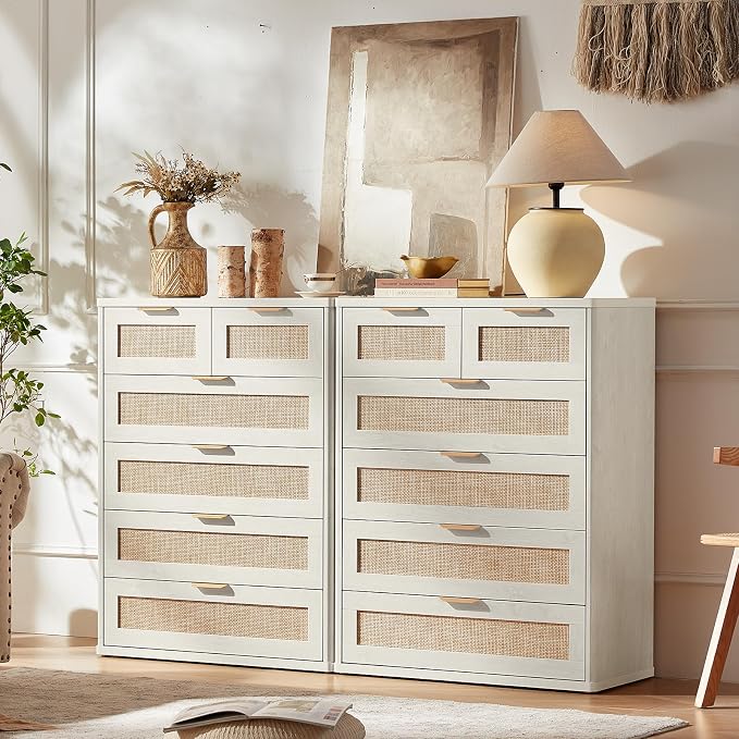 LEYAOYAO Rattan Dresser for Bedroom - Image 2