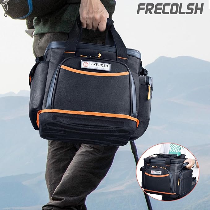 FRECOLSH Travel Carrying Case Compatible with Jackery Explorer 1000, Portable Power Station Storage Case with Water- proof Bottom and Pocket for Jackery Accessories Solar Generator Storage Bag Only