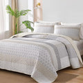 WONGS BEDDING Patchwork Quilt Set Full, Modern Casual Bedroom Decor by WONGSBEDDING