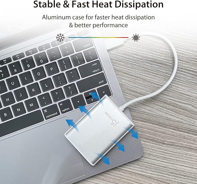 j5create USB 3.0 to 4K HDMI Display Adapter USB 3.0 Male Type-A Connector | HDMI Female Connector | 4K UHD | Resolution Up to 3840 x 2160 @ 30 Hz | Aluminum Housing (JUA354)