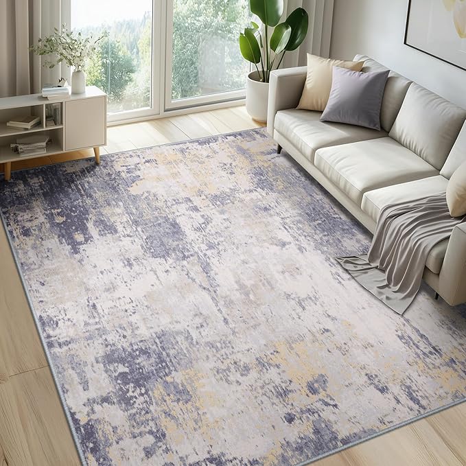 RELEANY Washable 9'x12' Abstract Area Rug - Image 8