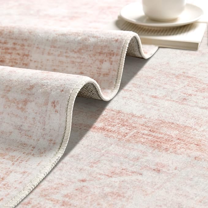 Latte&Fog Hallway 2x6 Runner Rug Non Slip Washable Pink Rugs - Image 6