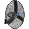 Global Industrial 30" Outdoor-Rated Oscillating Wall-Mount Fan, 2 Speed, 8,400 CFM, 3/10 HP, Black Powder Coat Finish, For Commercial & Industrial Use