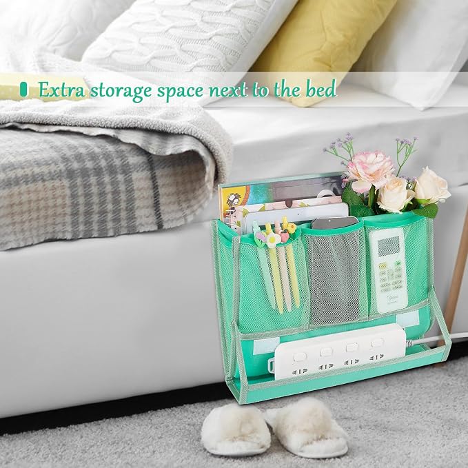 Bedside Caddy Organizer for Dorm Bed Rails - Image 3