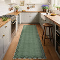 GarveeHome 2.5x8 Scalloped Washable Runner Rug Non Slip Hallway Kitchen Rug | by GarveeHome