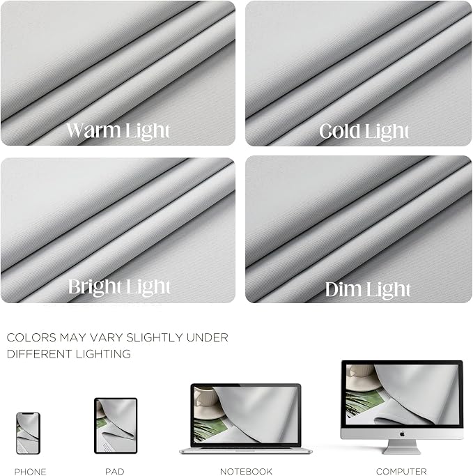 CUCRAF Custom Silver Grey Blackout Curtains 1 Panel Set, Thermal Insulated - Image 4