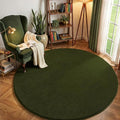 Olive Green Round Area Rugs 5ft Circle Rugs by AmeareaDirect