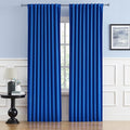 Royal Blue Curtains Room Darkening Curtains，Rod Pocket and Back Tab Thermal by DUALIFE