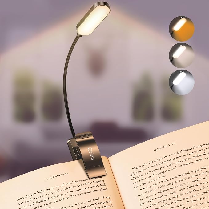 Gritin 16 LED Rechargeable Book Light by Gritin
