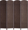 FDW Room Divider 6FT Wooden Screen Folding Privacy Screens Portable Wall by FDW