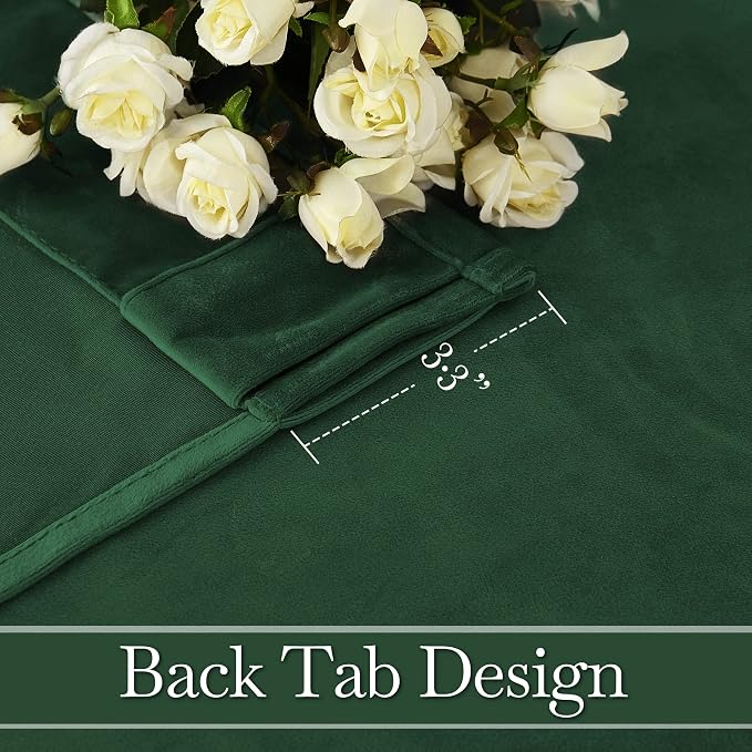 RYB HOME Velvet Curtains 102 inches Long, Extra Long High Ceiling Curtains | - Image 4