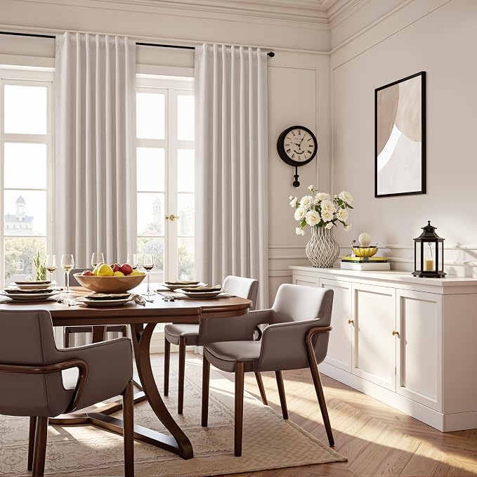 Oatmeal 100% Blackout Linen Curtains - Image 6