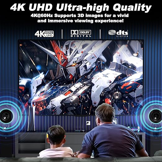 JCHICI 4K HDMI Switch 5x1 with Remote - 4K@60Hz HDR HDCP 2.2 - Auto-Switcher Splitter for PS5/PS4/Xbox/Switch/PC