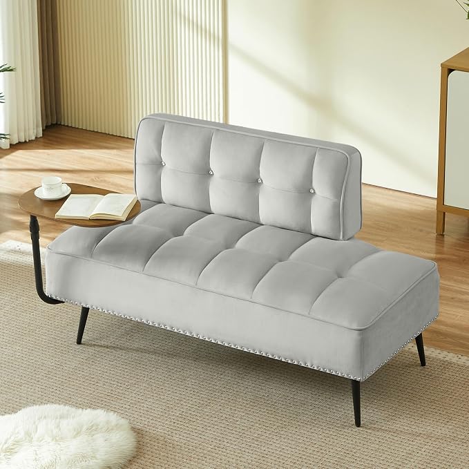 anwickjeff 55" Inch Width Modern End of Bed Bench, Leather Upholstered Futon by anwickjeff