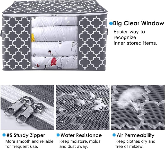 Storage Bags 100L 8 Pack Clothes Organization and Storage Containers | Large - Image 5