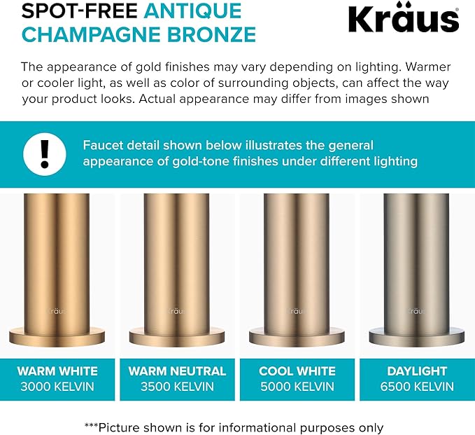 KRAUS Oletto Single Handle Kitchen Bar Faucet with QuickDock Top Mount Installation Assembly in Spot Free Antique Champagne Bronze, KPF-2600SFACB