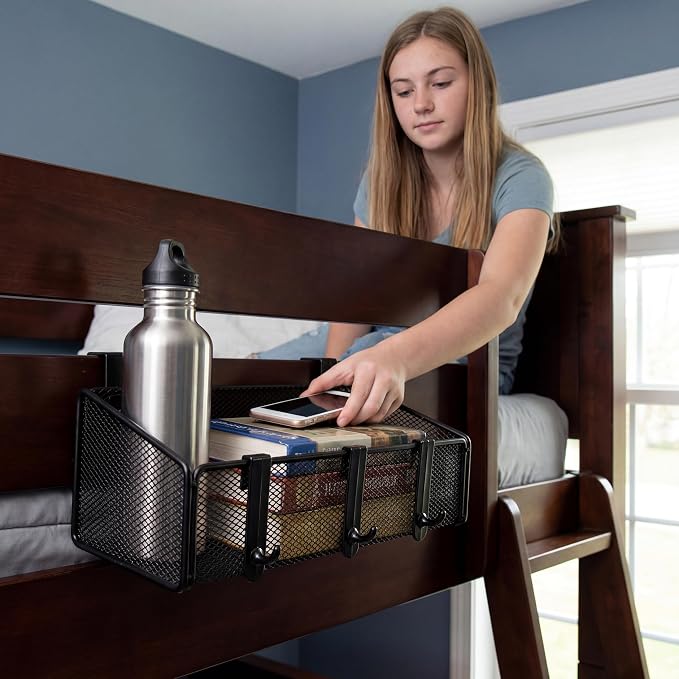 Bedside Shelf for Bed & Bunk Bed Storage Basket Office Cubical Wall Hanging - Image 4