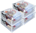 4-Pack Heavy Duty Vinyl Zippered Closet Square Storage Bags by OrehHomewares