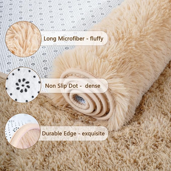 Chicrug Soft Runner Rugs for Bedroom Living Room Plush Fluffy Rug 3x10 | Shag - Image 6