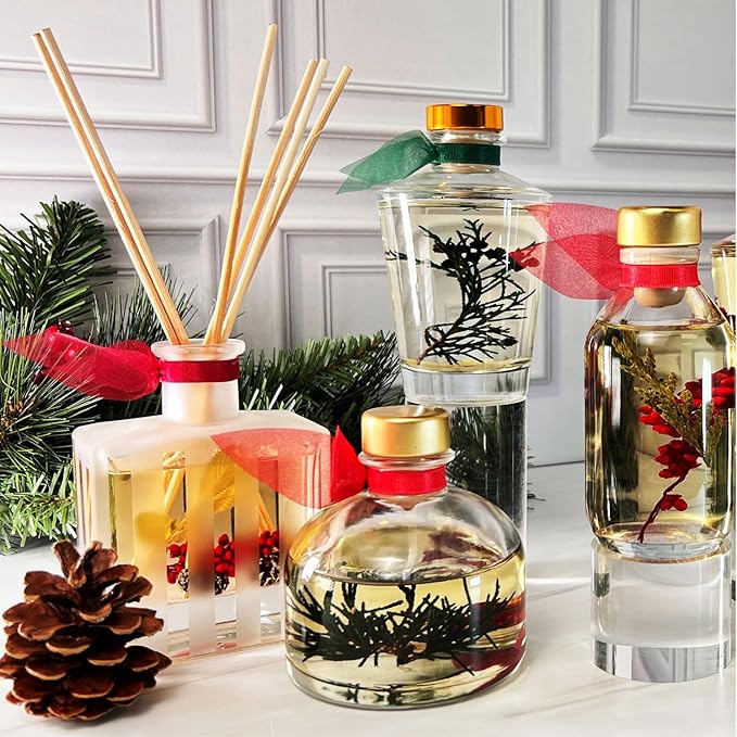 LOVSPA Reed Diffuser Set, PURIFY Rosewater Scented Oil Diffuser with Sticks, Home Fragrance Accessories for Bathroom Shelf Decor, Aroma Diffusers for Home or Office Desk, USA Made