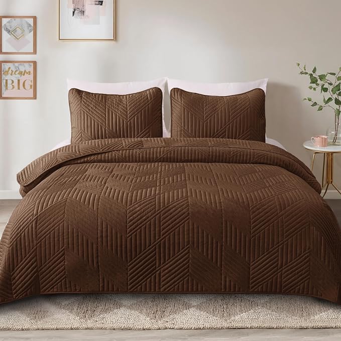 Exclusivo Mezcla Ultrasonic Twin Quilt Bedding Set, Soft Microfiber, Modern - Image 2