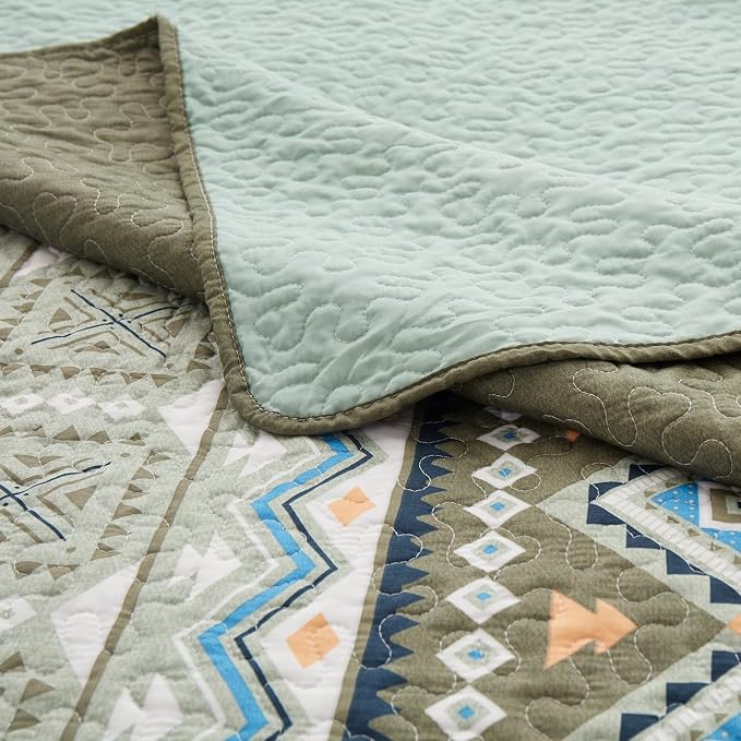 Quilt Set Full/Queen Size 3 Piece Bedspread Coverlet Lightweight Comforter - Image 6