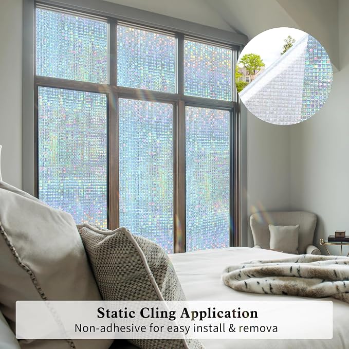 Stained Glass Window Privacy Film Static Cling Mosaic 35.4inx6.8ft | Decorative - Image 4